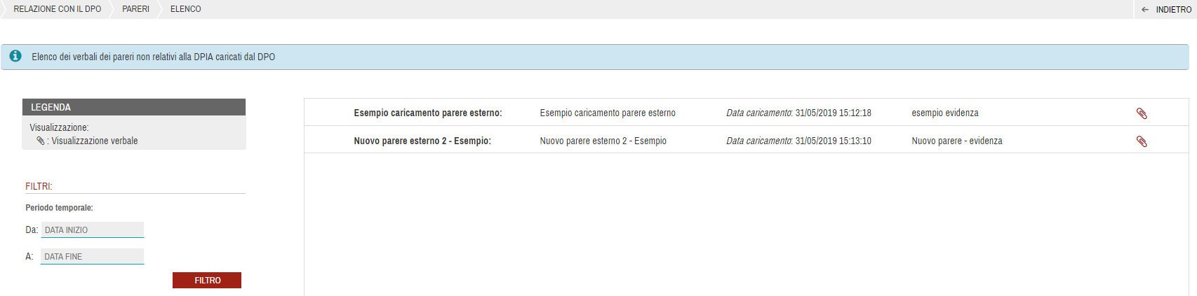 Funzione Pareri